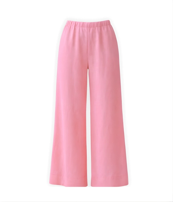 Women’s pink Evie wide-leg linen pants for women