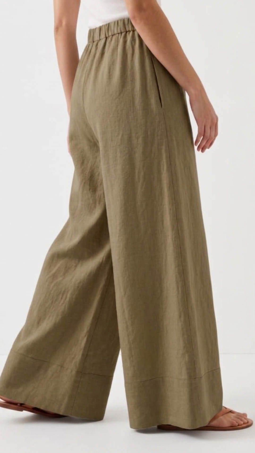 Wide Leg Linen Palazzo Pants by Journey XX