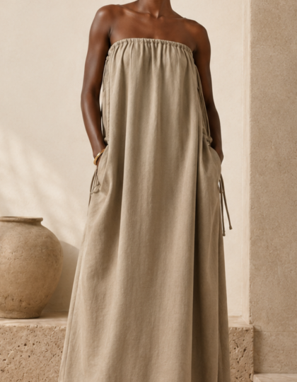 Aggie Dress in Khaki