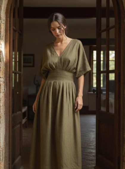 Imani Dress in Olive